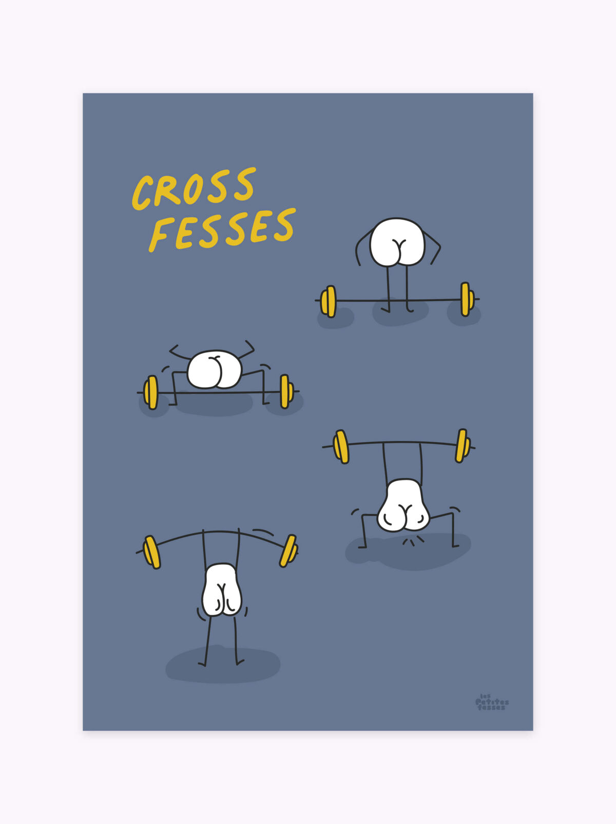 Crossfess affiche-posture-de-crossfit-grise