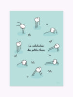 affiche-humour-posture-de-yoga-bleue