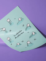 affiche-humour-posture-de-yoga-bleue