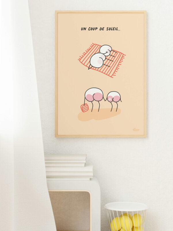 Affiche-encadrée-les-petites-fesses-un-coup-de-soleil