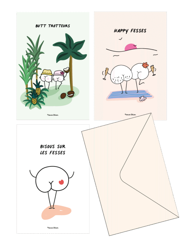 Lot-de-3-cartes-postales-drôles-et-humoristiques