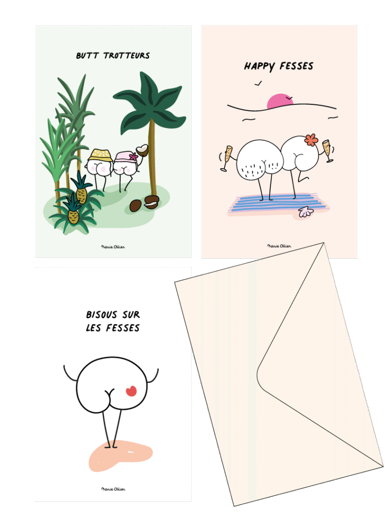Lot-de-3-cartes-postales-drôles-et-humoristiques