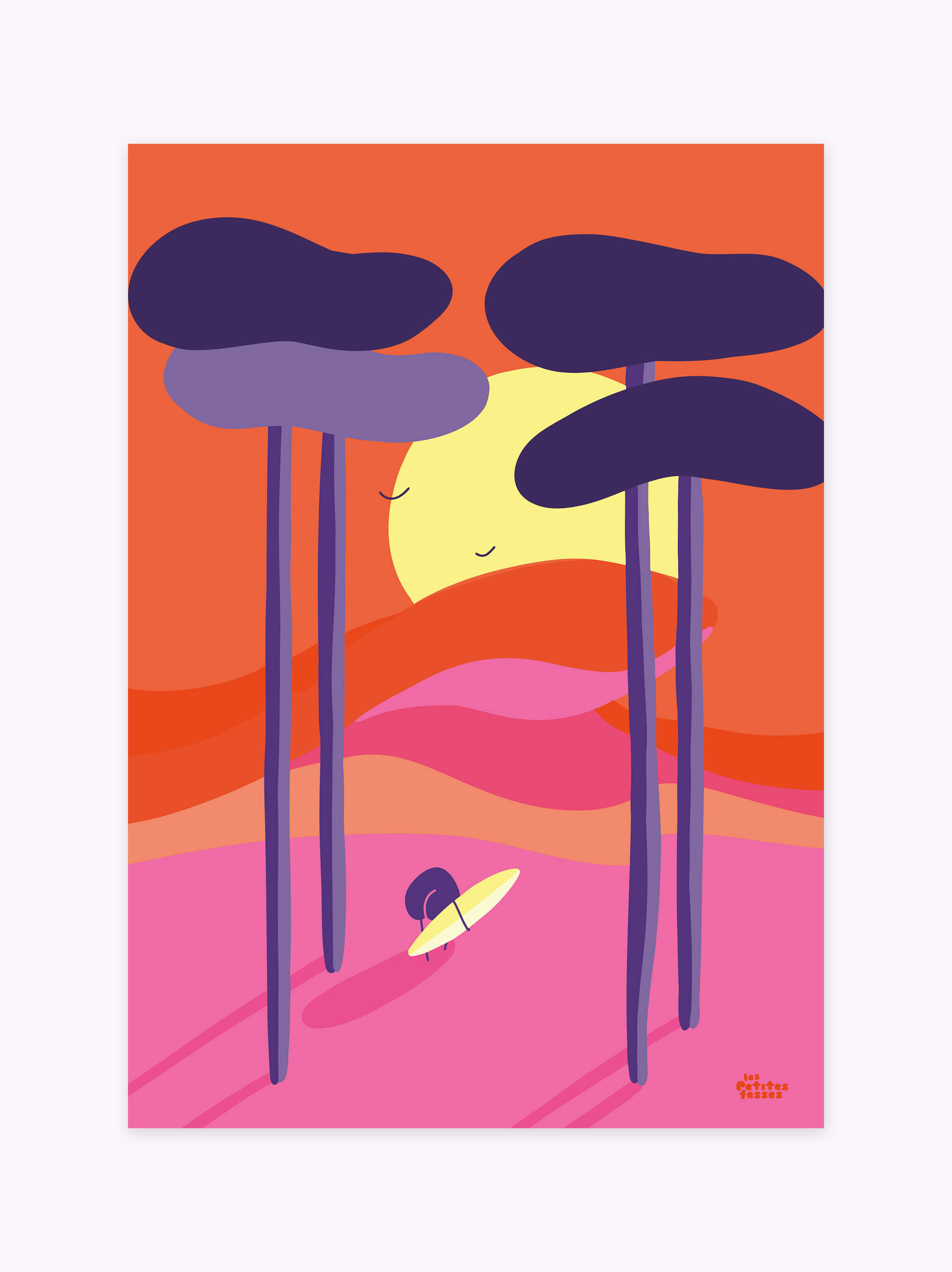 affiche-rouge-coloré-endless-summer