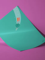 affiche-minimaliste-plongeon-avec-palmes-dans-bleu-de-océan