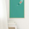 affiche-minimaliste-plongeon-avec-palmes-dans-bleu-de-ocean
