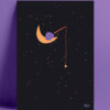 affiche-Lune-pêcheur-sur-la-lune-dans-les-étoiles-