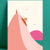 affiche-dune-du-Pilat-surf-bassin-Arcachon-illustré
