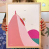 affiche-dune-du-Pilat-surf-bassin-Arcachon-illustré