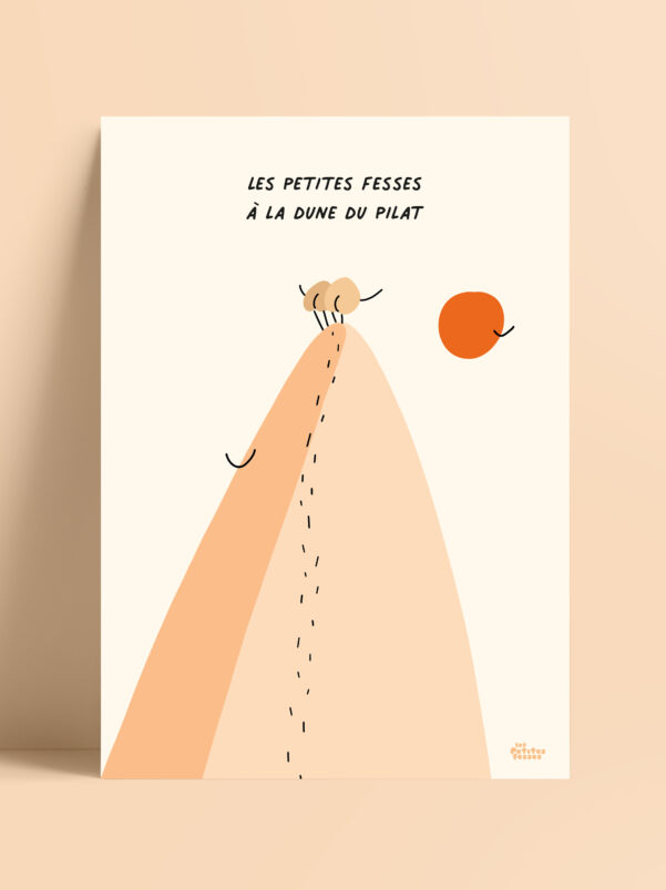 affiche-dune-du-pilat-bassin-arcachon-coucher-de-soleil