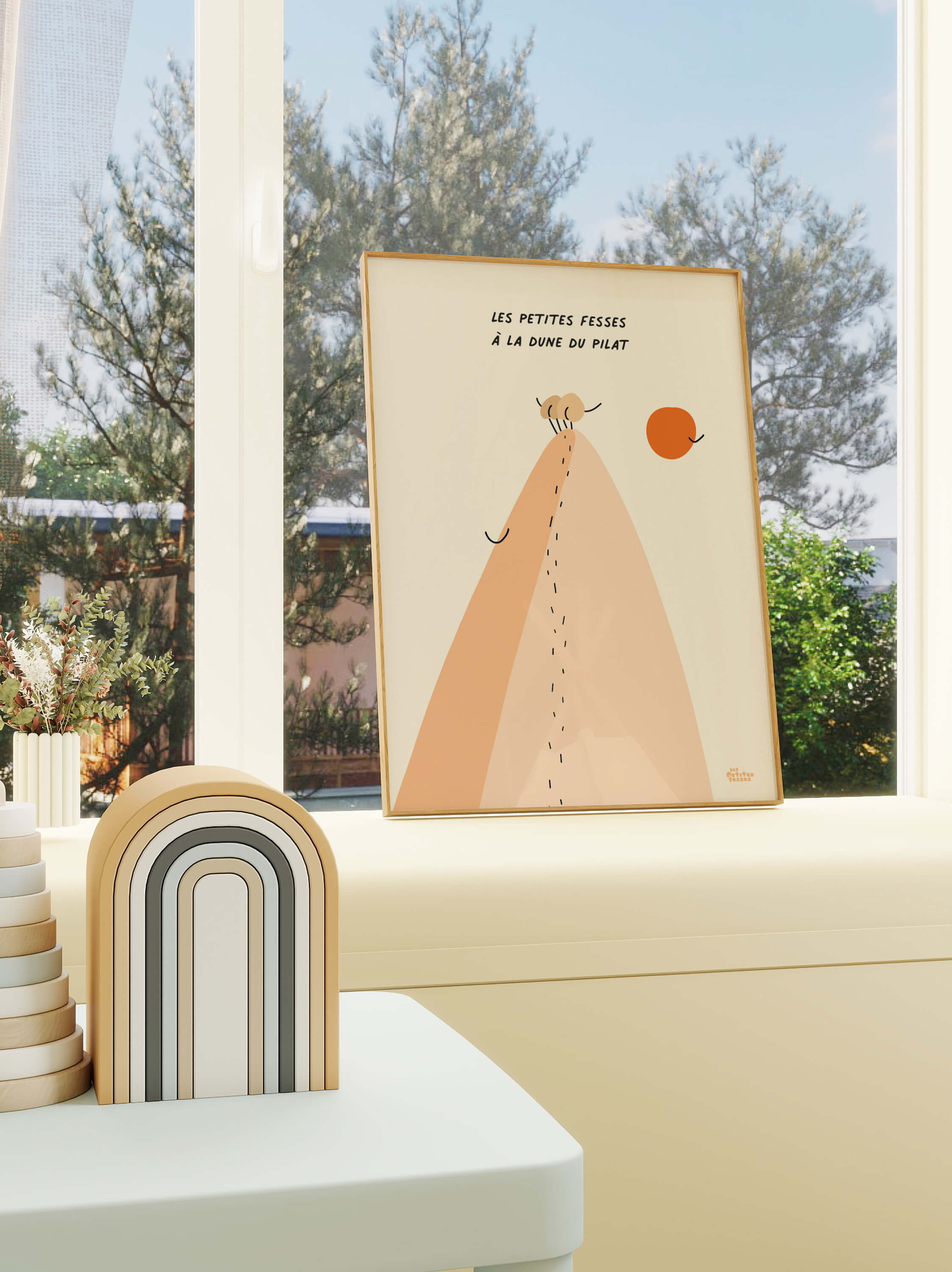 affiche-dune-du-pilat-bassin-arcachon-coucher-de-soleil