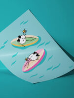affiche-paddle-cocktail-ocean-bleu-humour