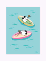 affiche-paddle-cocktail-ocean-bleu-humour