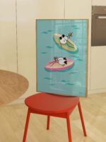 affiche-paddle-cocktail-ocean-bleu-humour