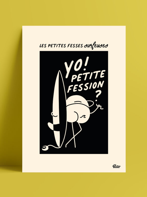 affiche-humoristique-noir-et-blanc-planche-de-surf-en-situation