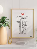 affiche-personnalisée-noir-et-blanc-surf