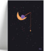 affiche-Lune-pêcheur-sur-la-lune-dans-les-étoiles-