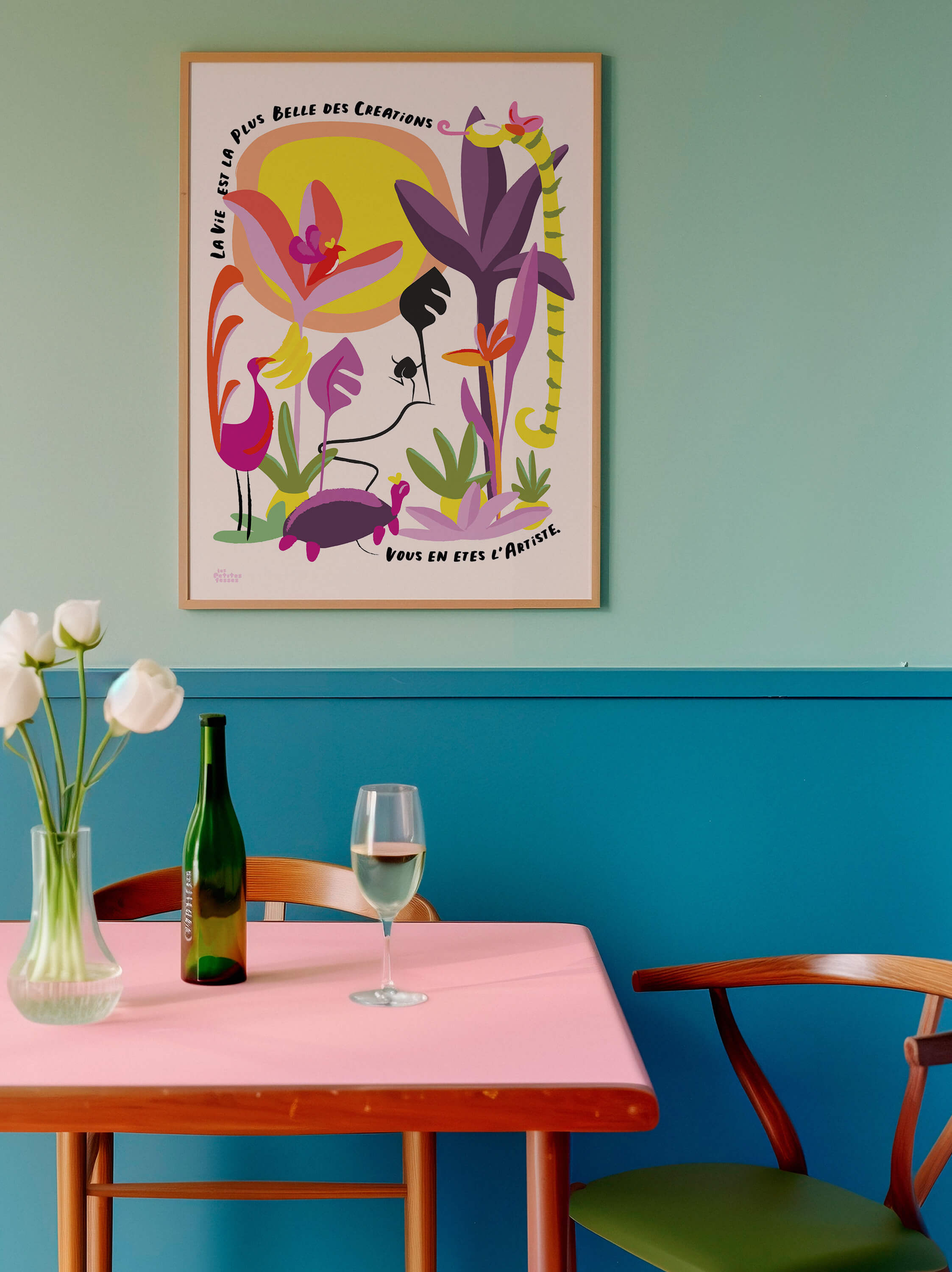 affiche-tropicale--la-vie-est-belle