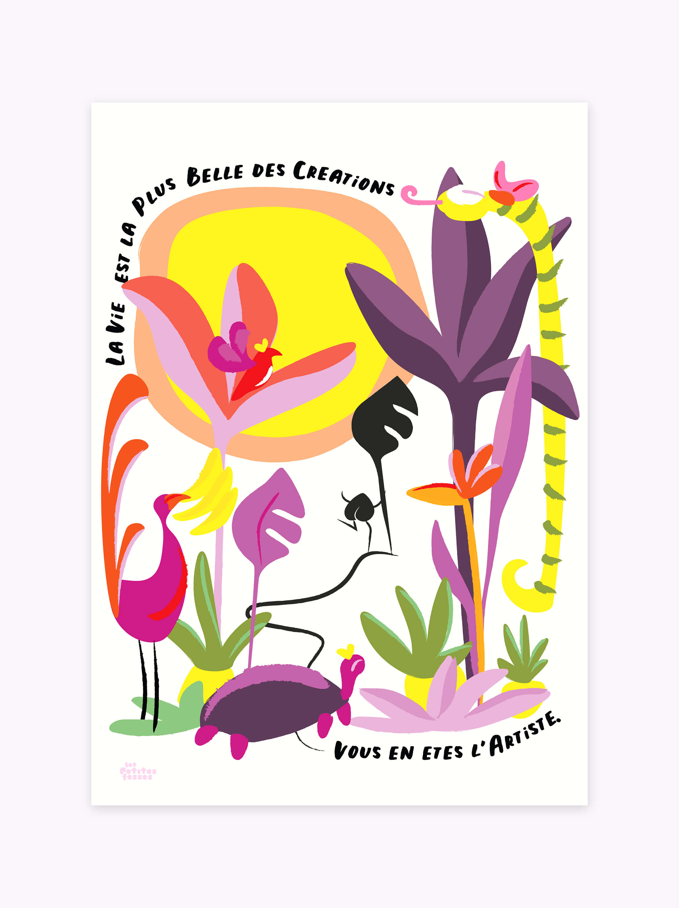 affiche-tropicale--la-vie-est-belle