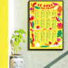 affiche-cuisine-fruits-et-légumes-de-saison