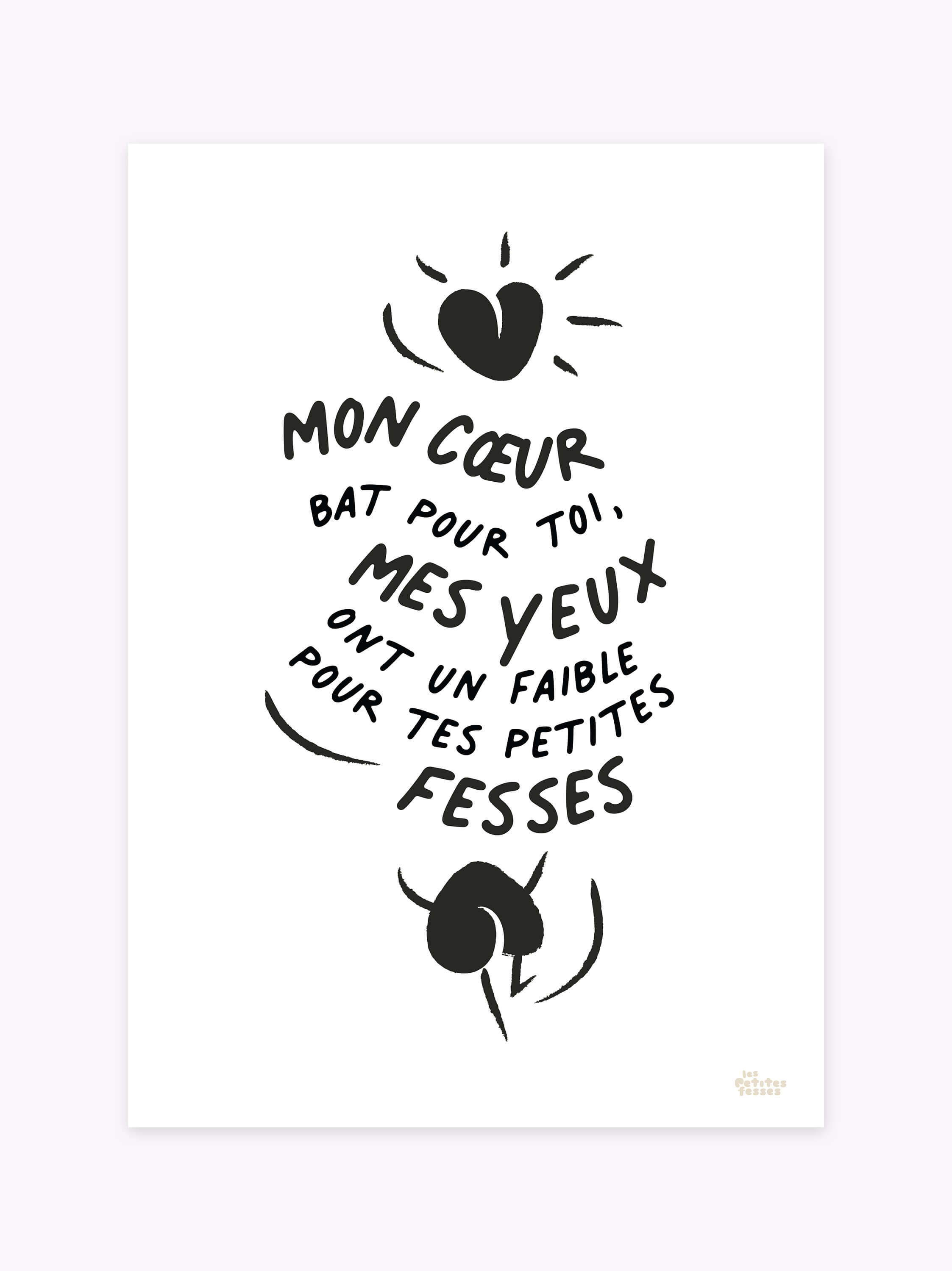 affiche-amour-mon-cœur-bat-pour-toi