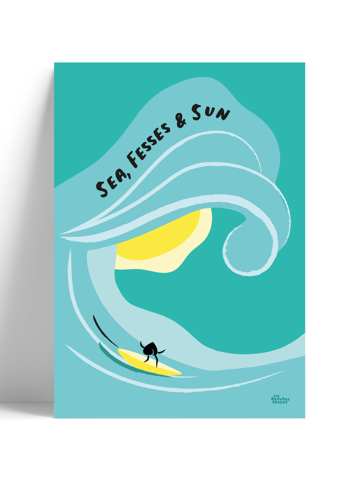 affiche-surf-sea-fesses-sun-blanc affiche-de-surf-sea
