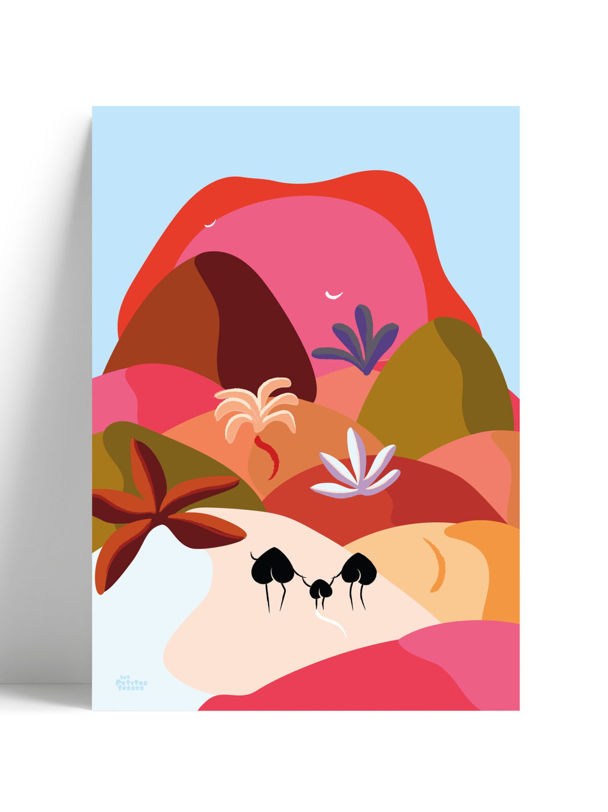 affiche-tropicale-balade-en-famille-bleu-blanc affiche-tropicale-balade-en-famille