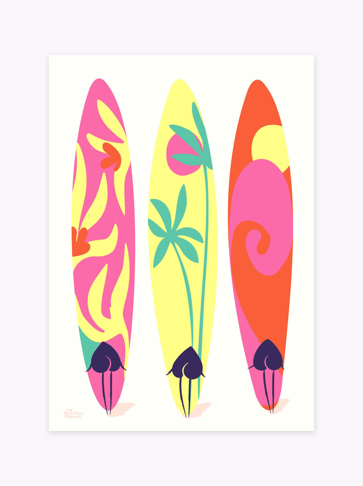 affiche-colorée-surf-3-planches