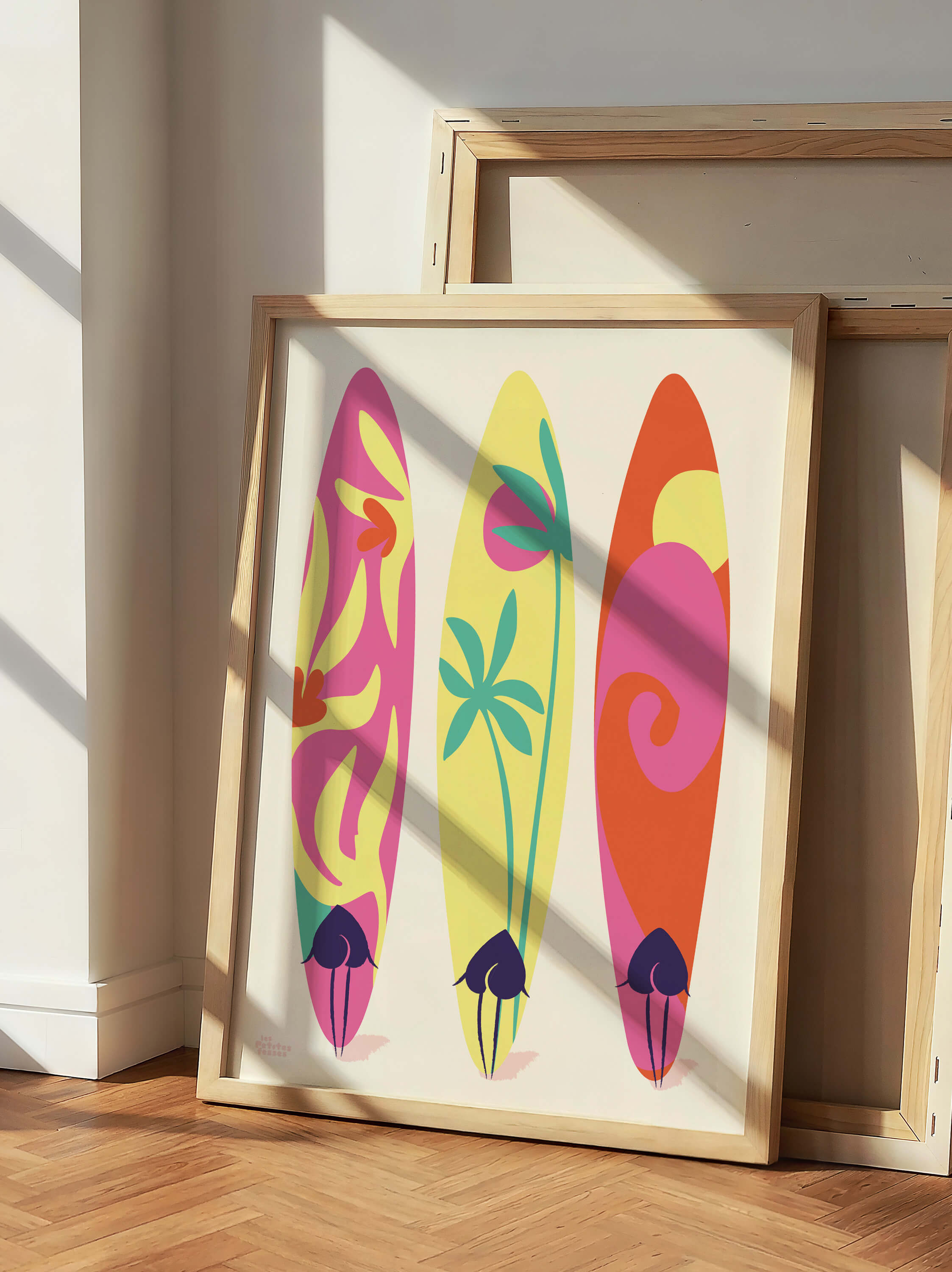 affiche-colorée-surf-3-planches