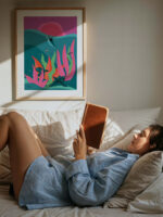 affiche-tropicale-colorée-surf