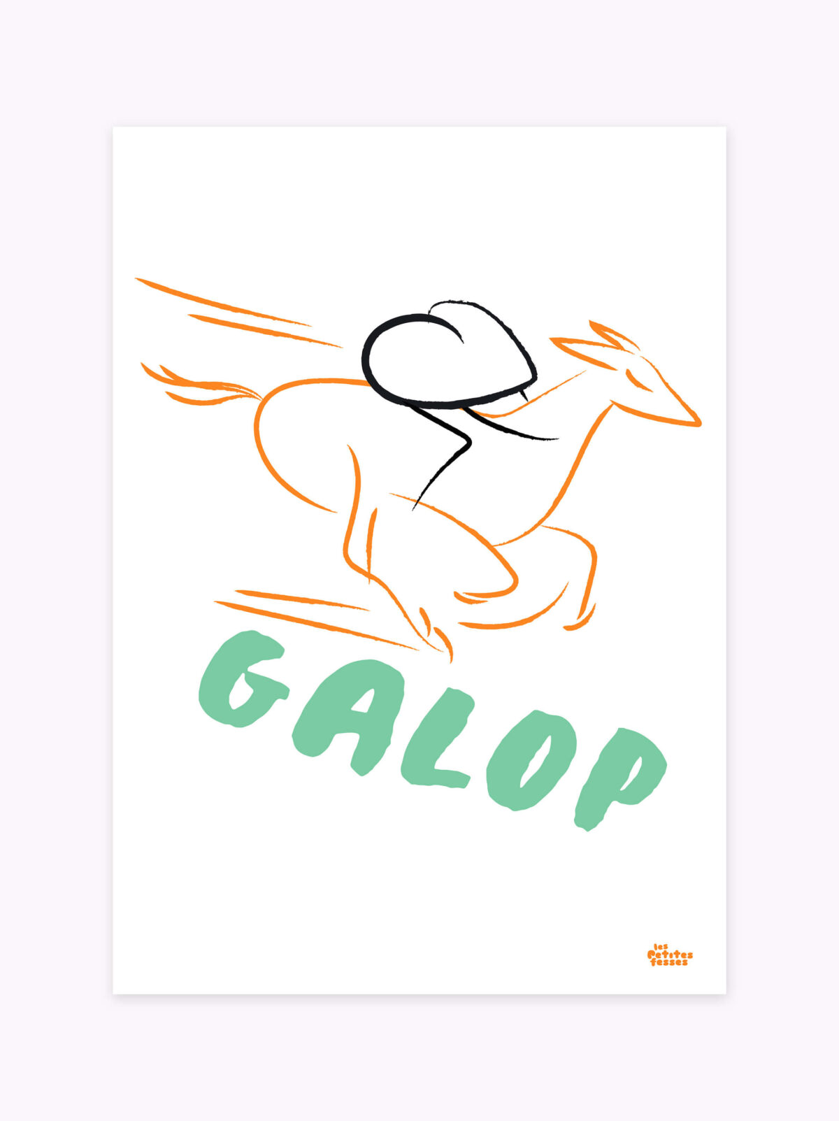 Au galop affiche-sport-cheval-equitation
