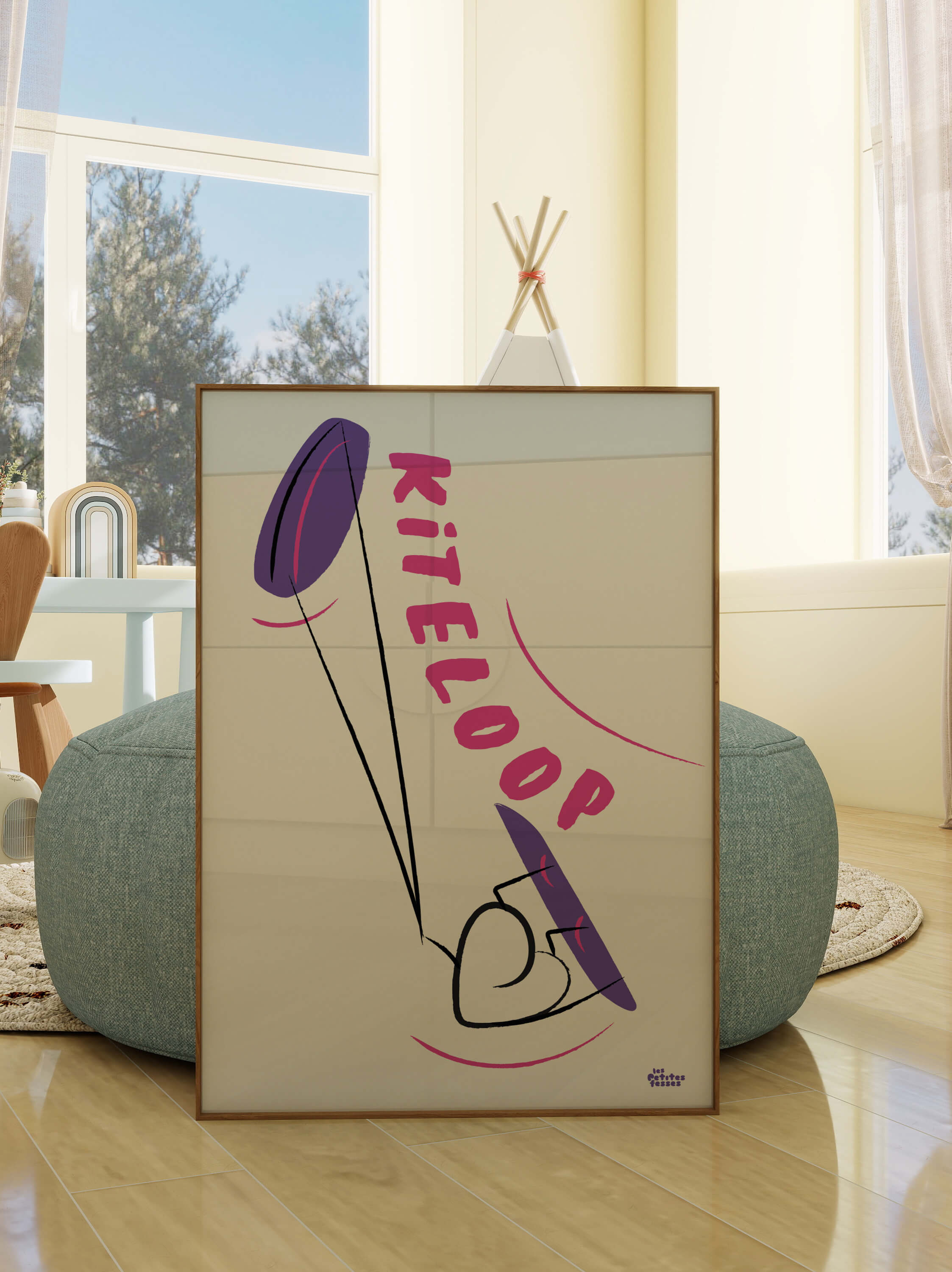 affiche-sport-kitesurf-kiteloop