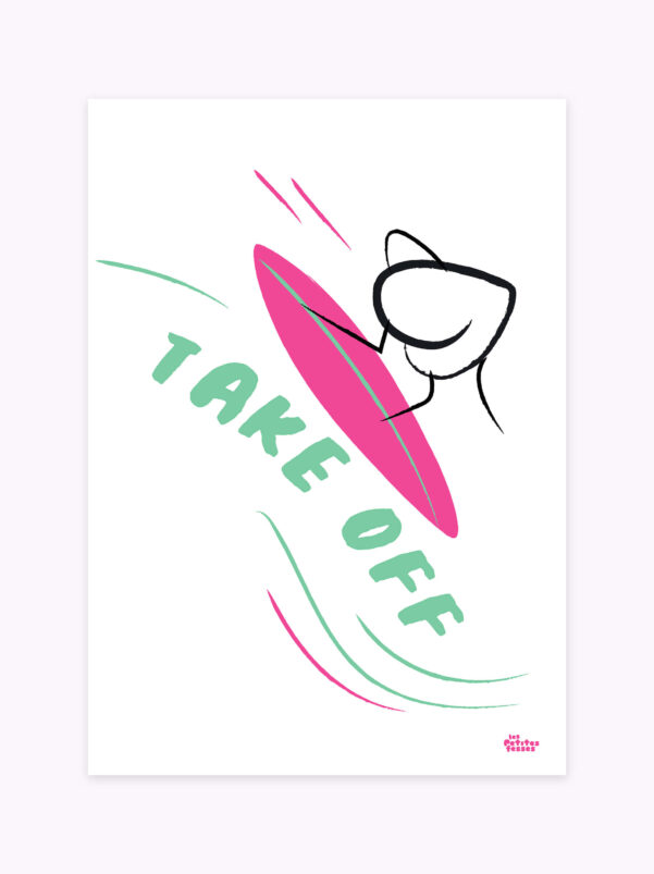 affiche-sport-surf-take-off-humour