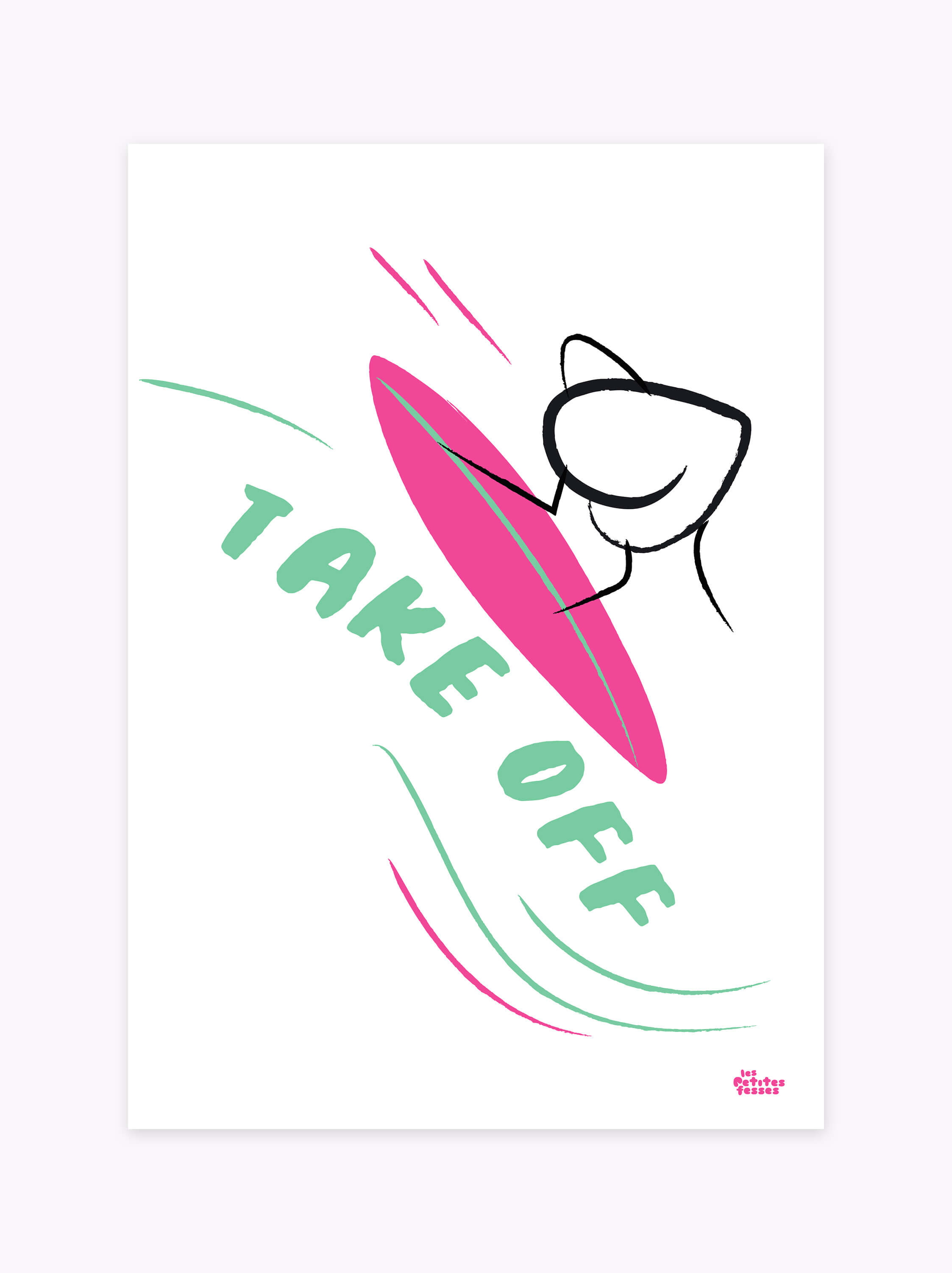 affiche-sport-surf-take-off-humour