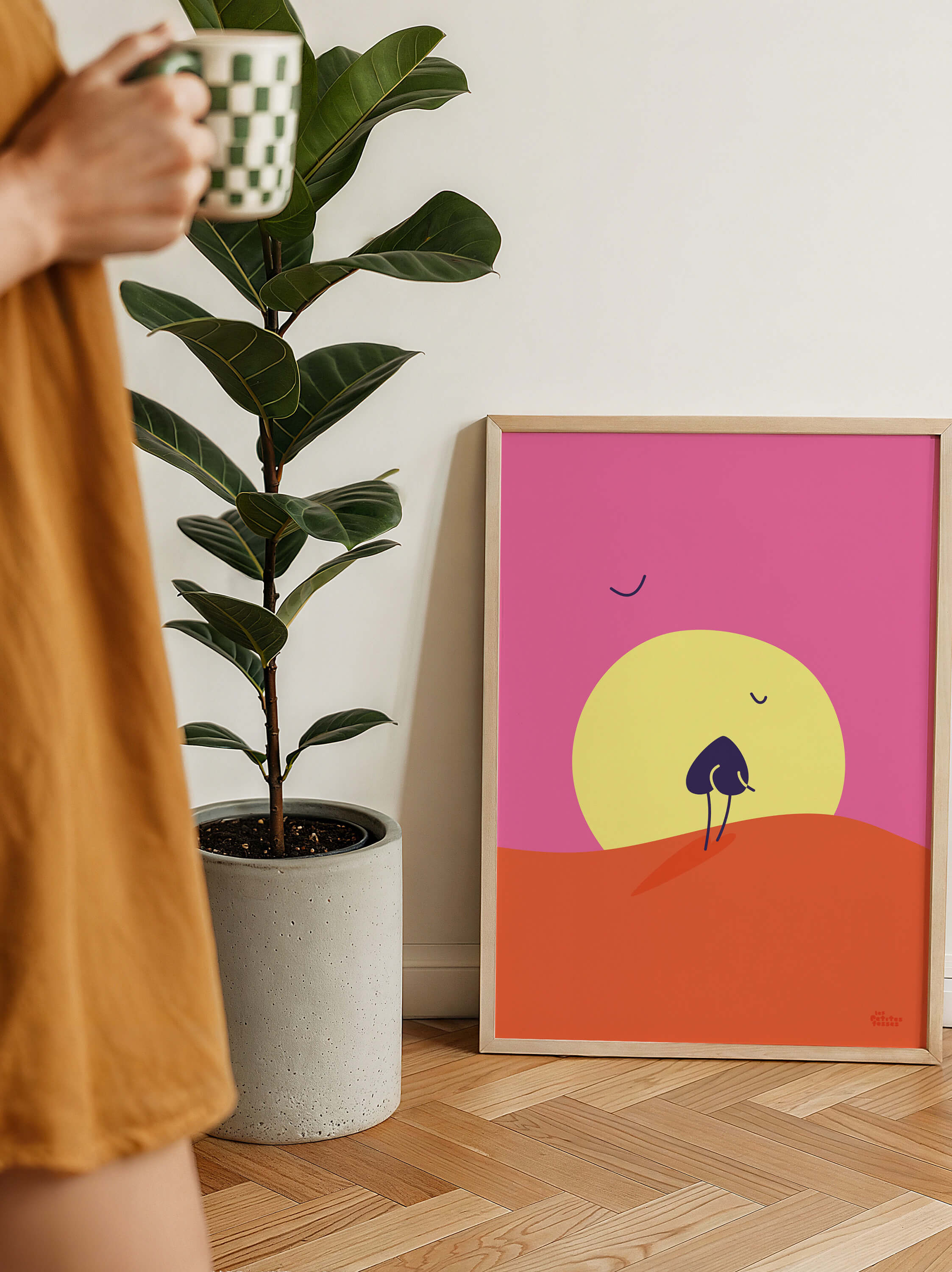 affiche-colorée-sunset-rose