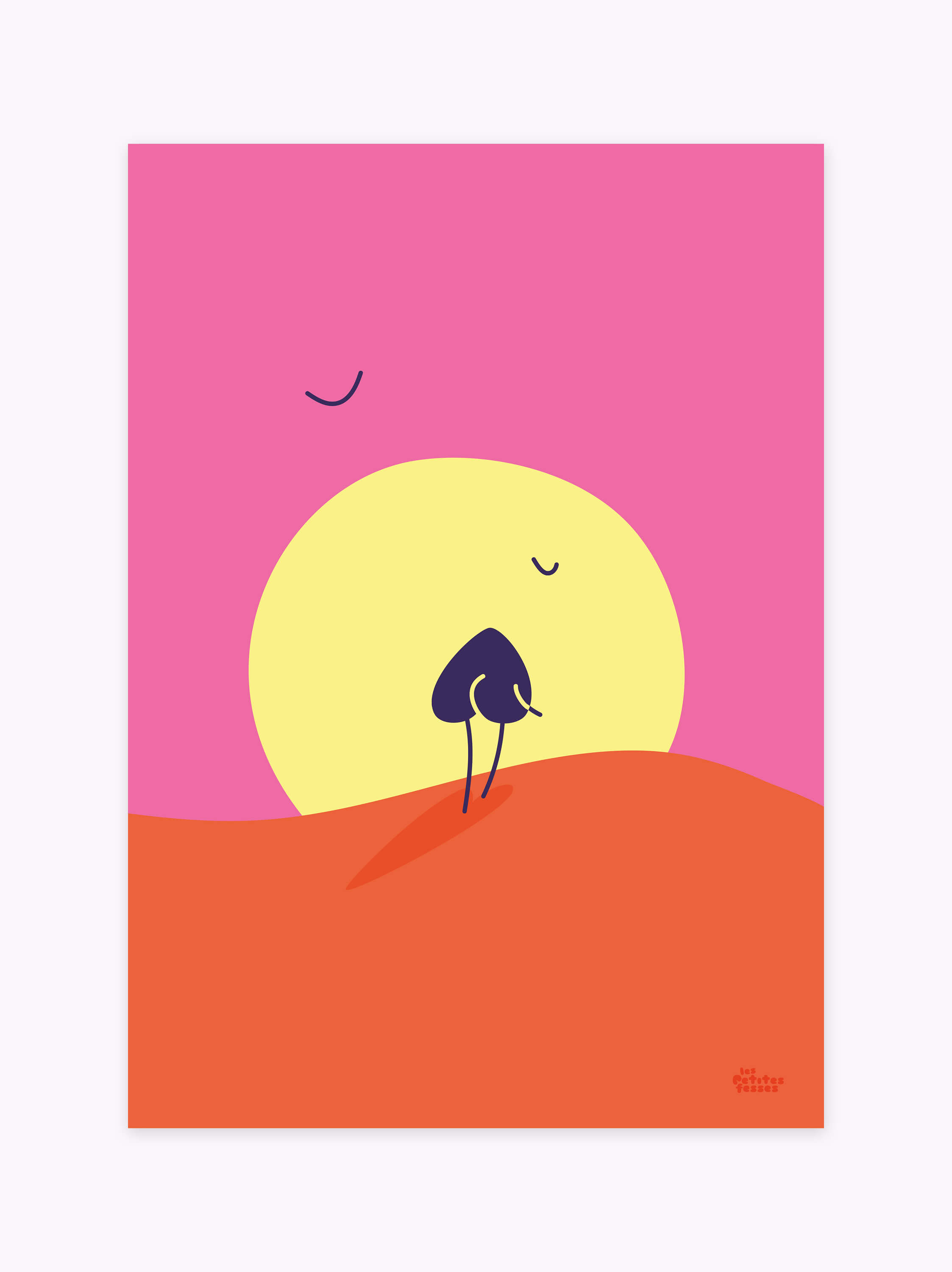 affiche-colorée-sunset-rose