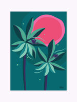affiche-colorée-tropicale-palmiers