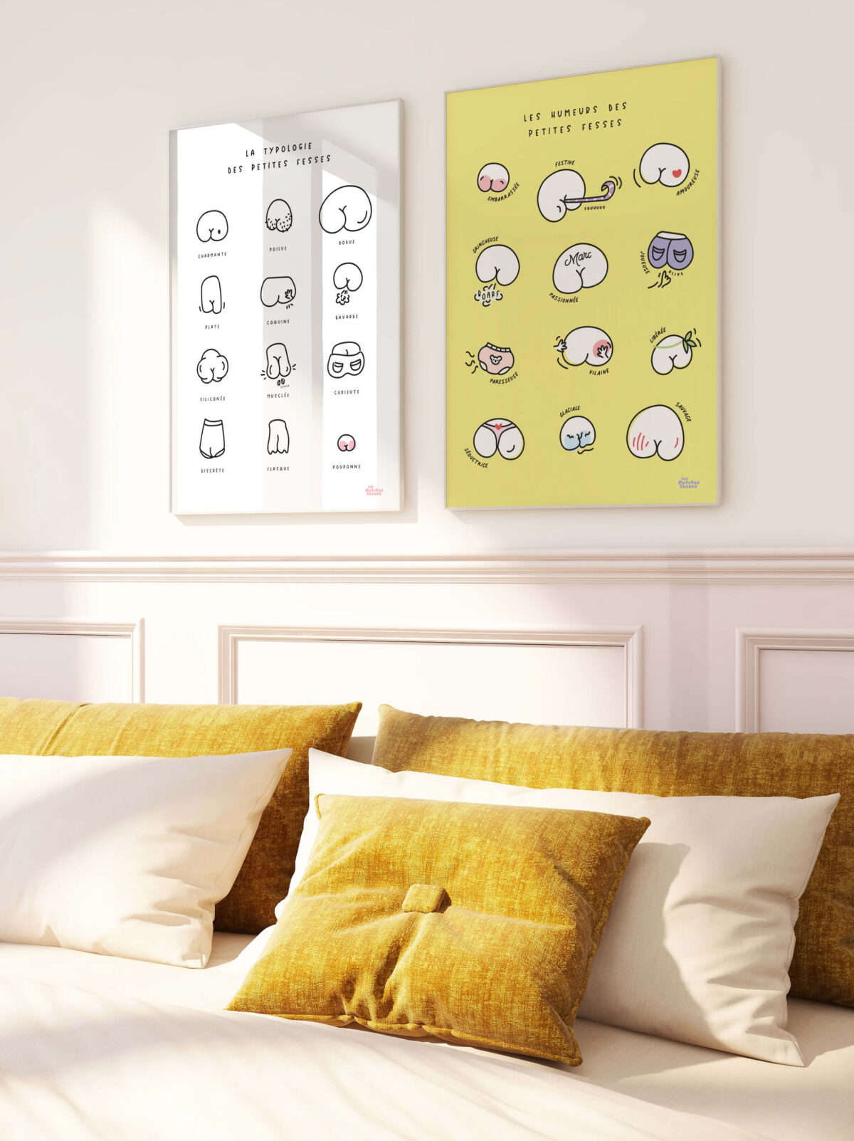 pack-affiches-duo-jaune-et-blanc