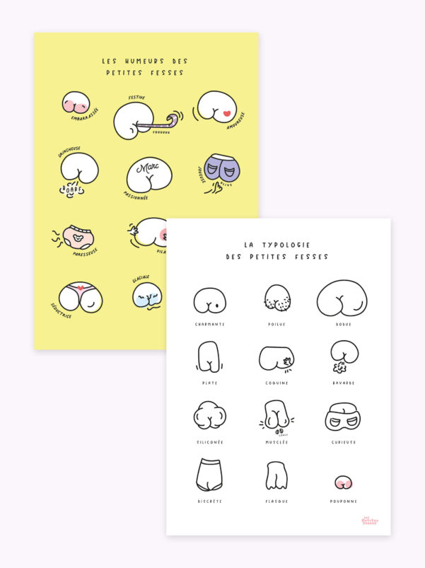 pack-affiches-duo-jaune-et-blanc